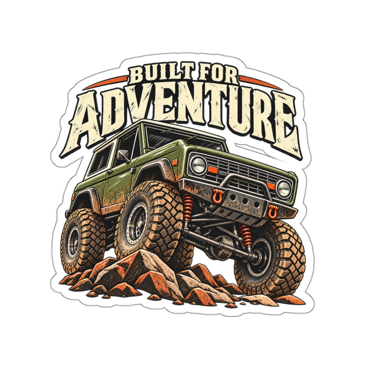 Built For Adventure Die-Cut Sticker 1 with Garage Life artwork by Print Gear