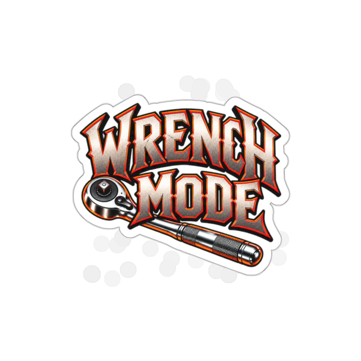 Wrench Mode Die-Cut Sticker 2 with Garage Life artwork by Print Gear