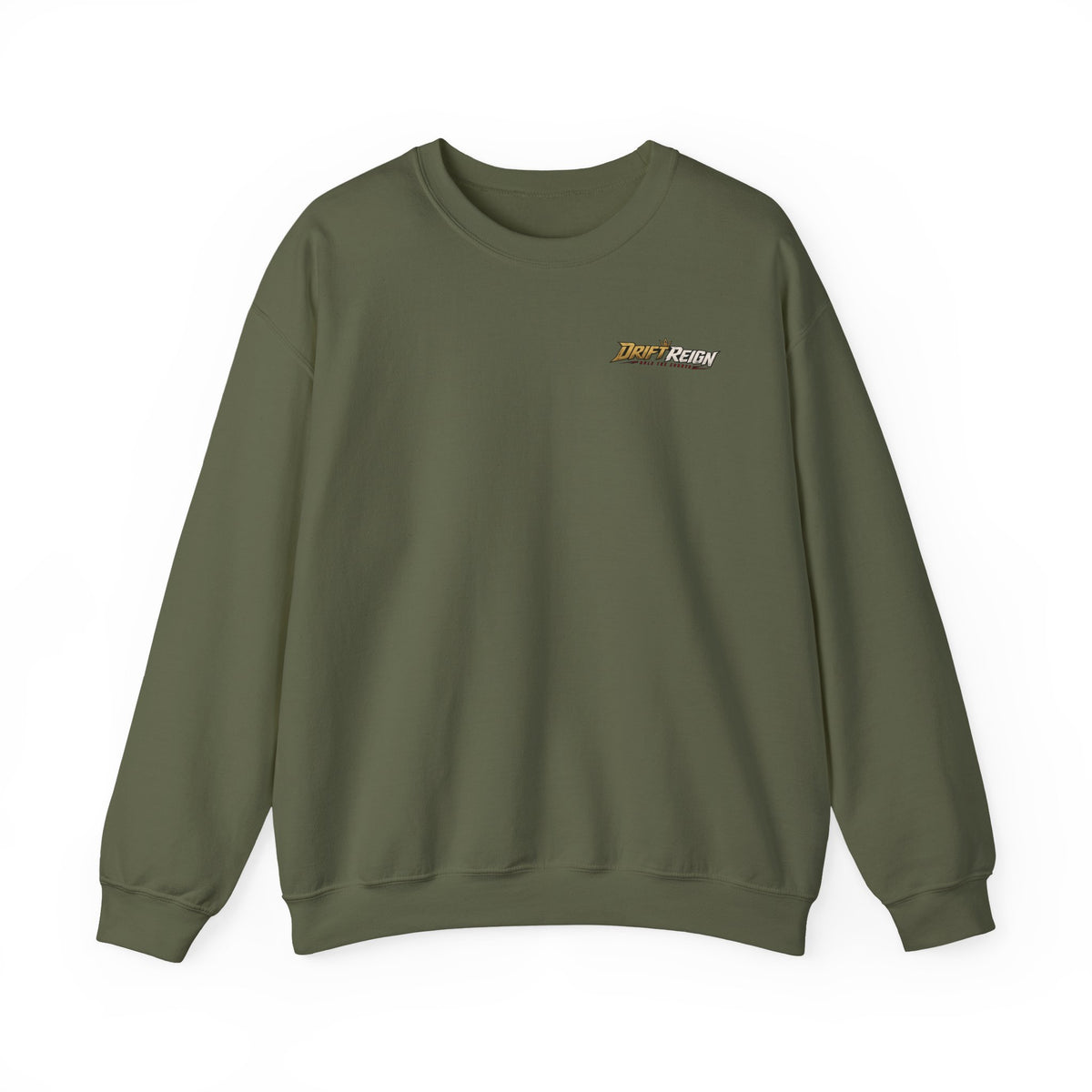 Drift Reign Crewneck with Garage Life artwork by Print Gear