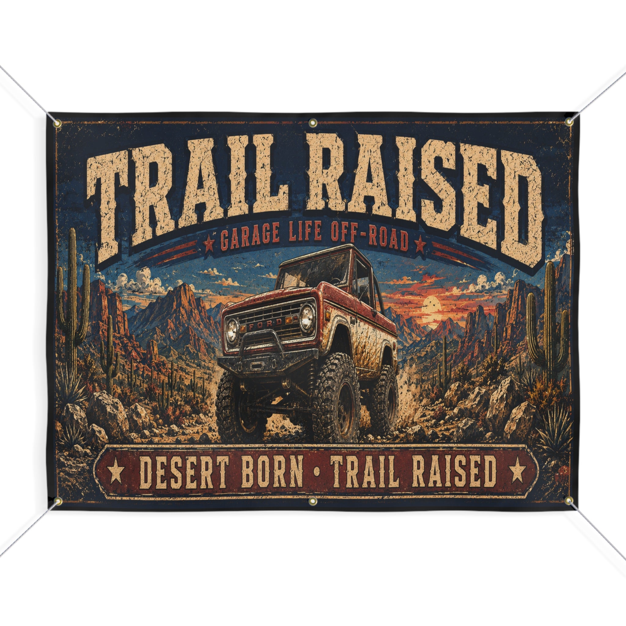 Trail Raised Garage Banner