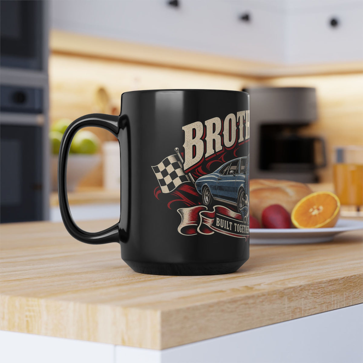 Brotherhood Black Mug, 15oz