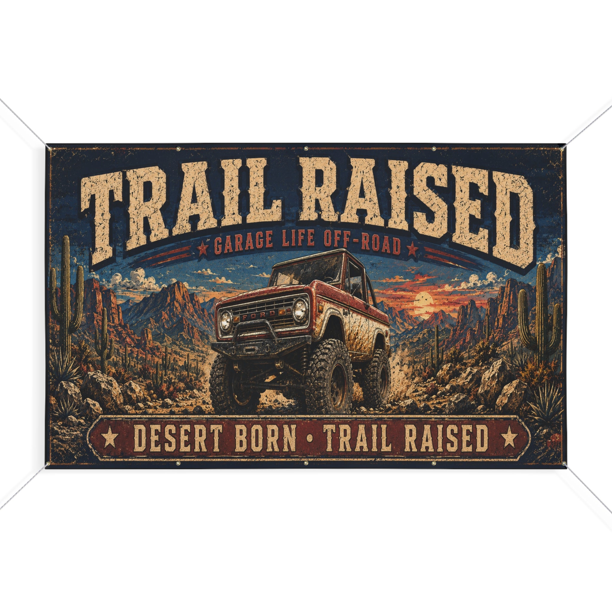 Trail Raised Garage Banner