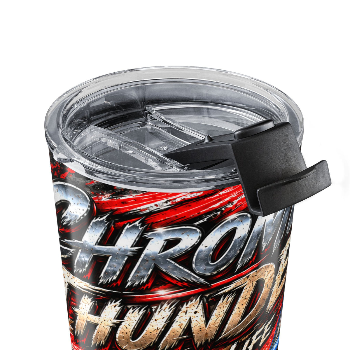 Chrome And Thunder 20oz Tumbler with Garage Life artwork by Print Gear