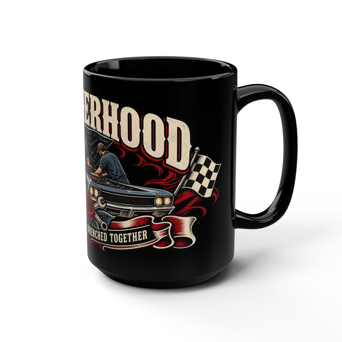 Brotherhood Black Mug, 15oz