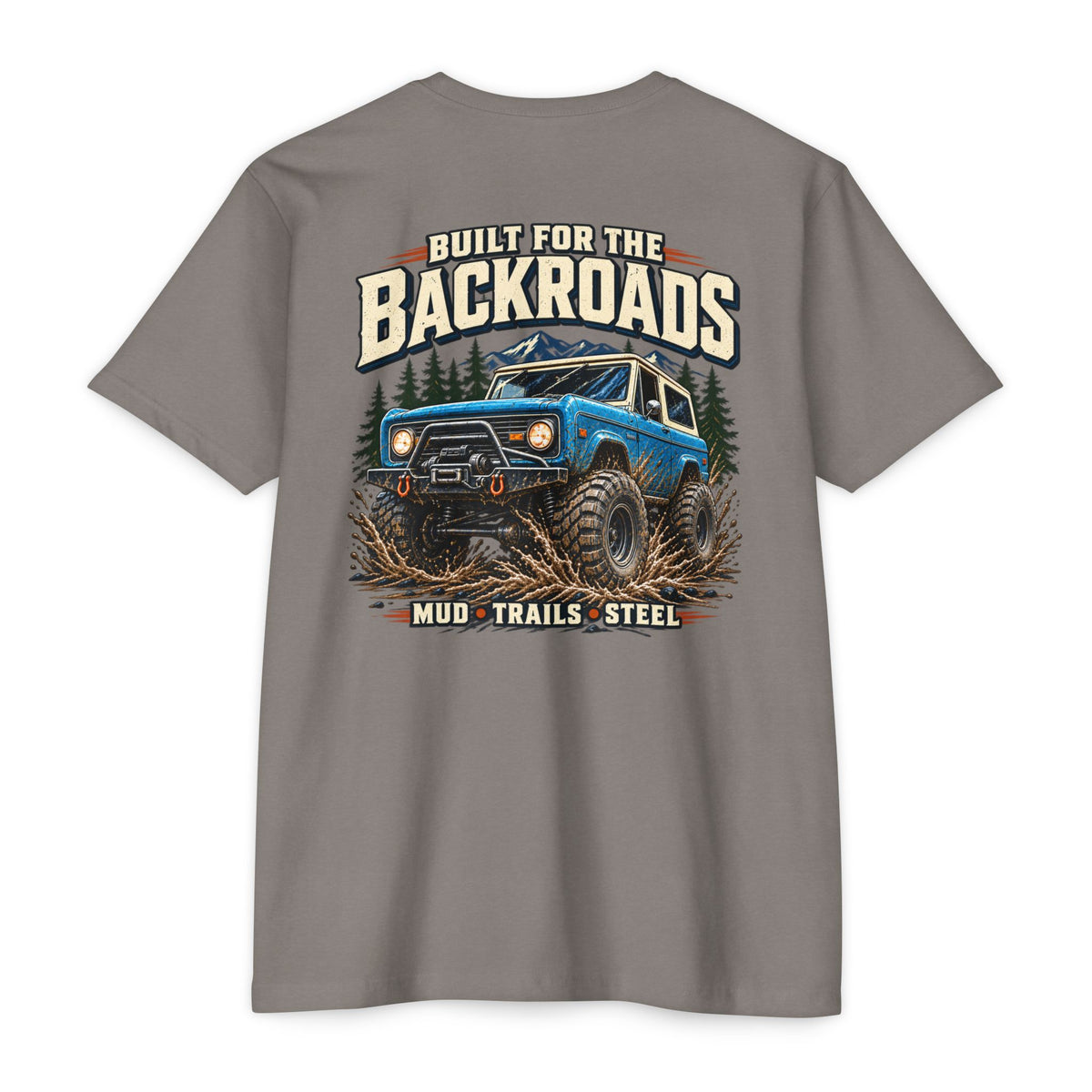 Built For The Backroads T-Shirt with Garage Life artwork by Print Gear