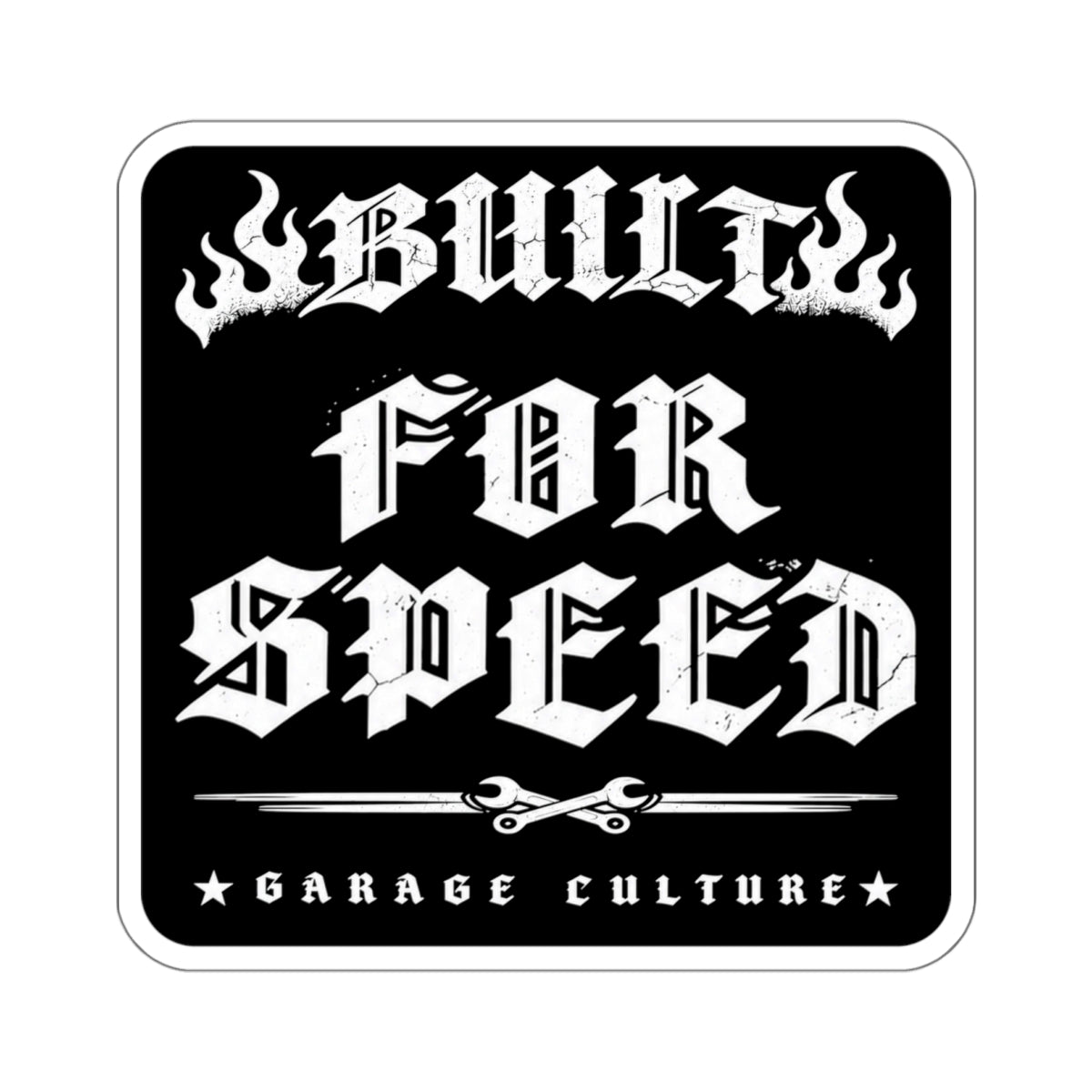 Built For Speed Die-Cut Sticker 2 with Garage Life artwork by Print Gear