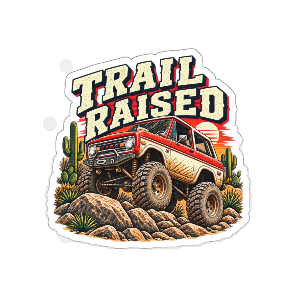 Trail Raised Sticker