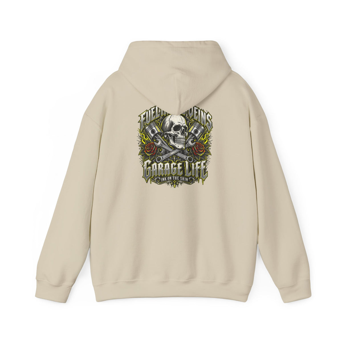 Fuel & Faith Hoodie with Garage Life artwork by Print Gear