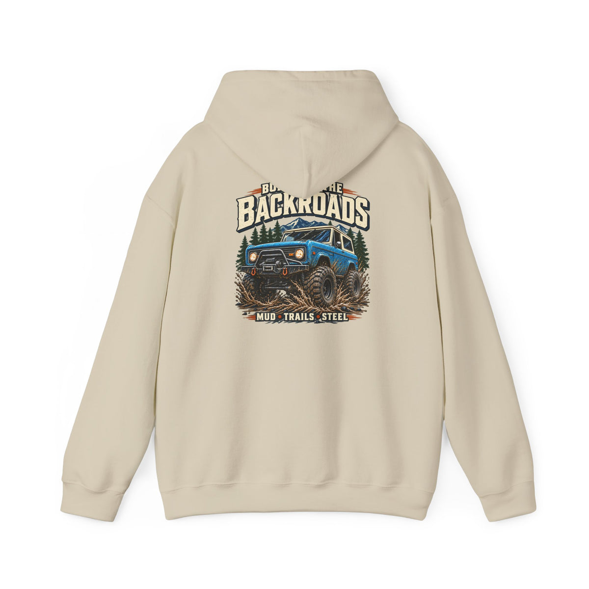 Built For The Backroads Hoodie with Garage Life artwork by Print Gear