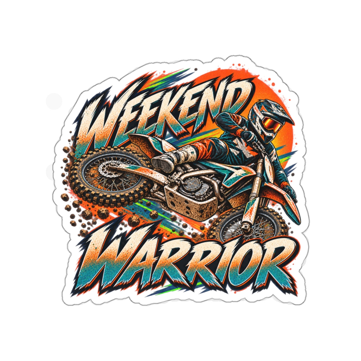Weekend Warrior Classic Muscle Car Sticker