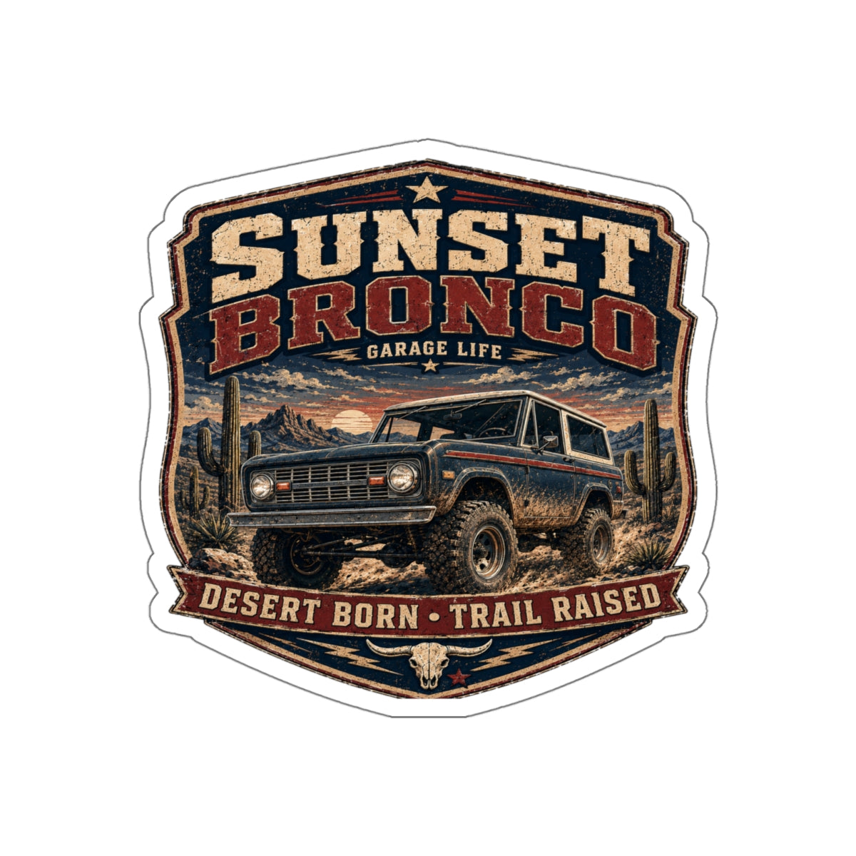 Sunset Bronco Sticker