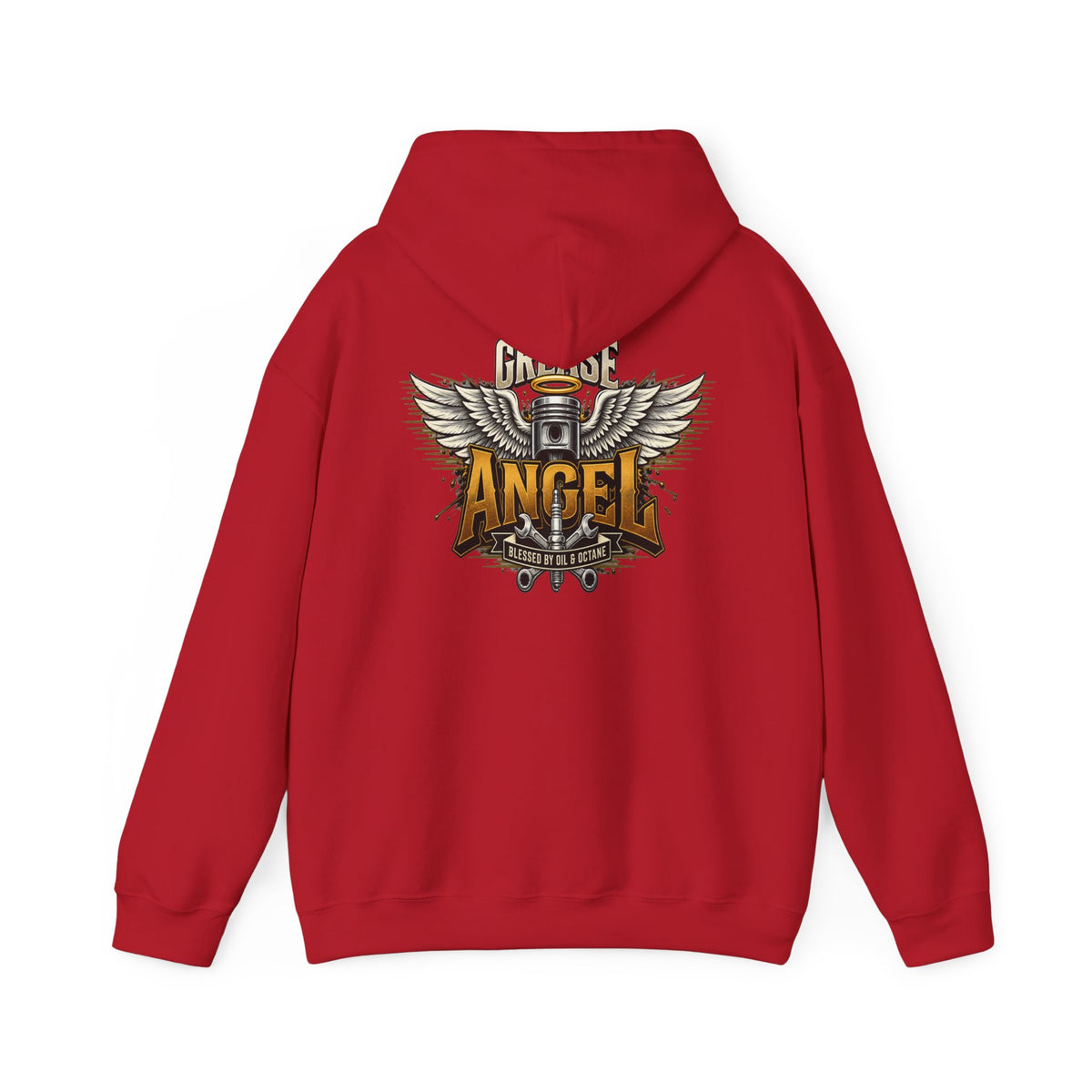 Grease Angel Hoodie with Garage Life artwork by Print Gear