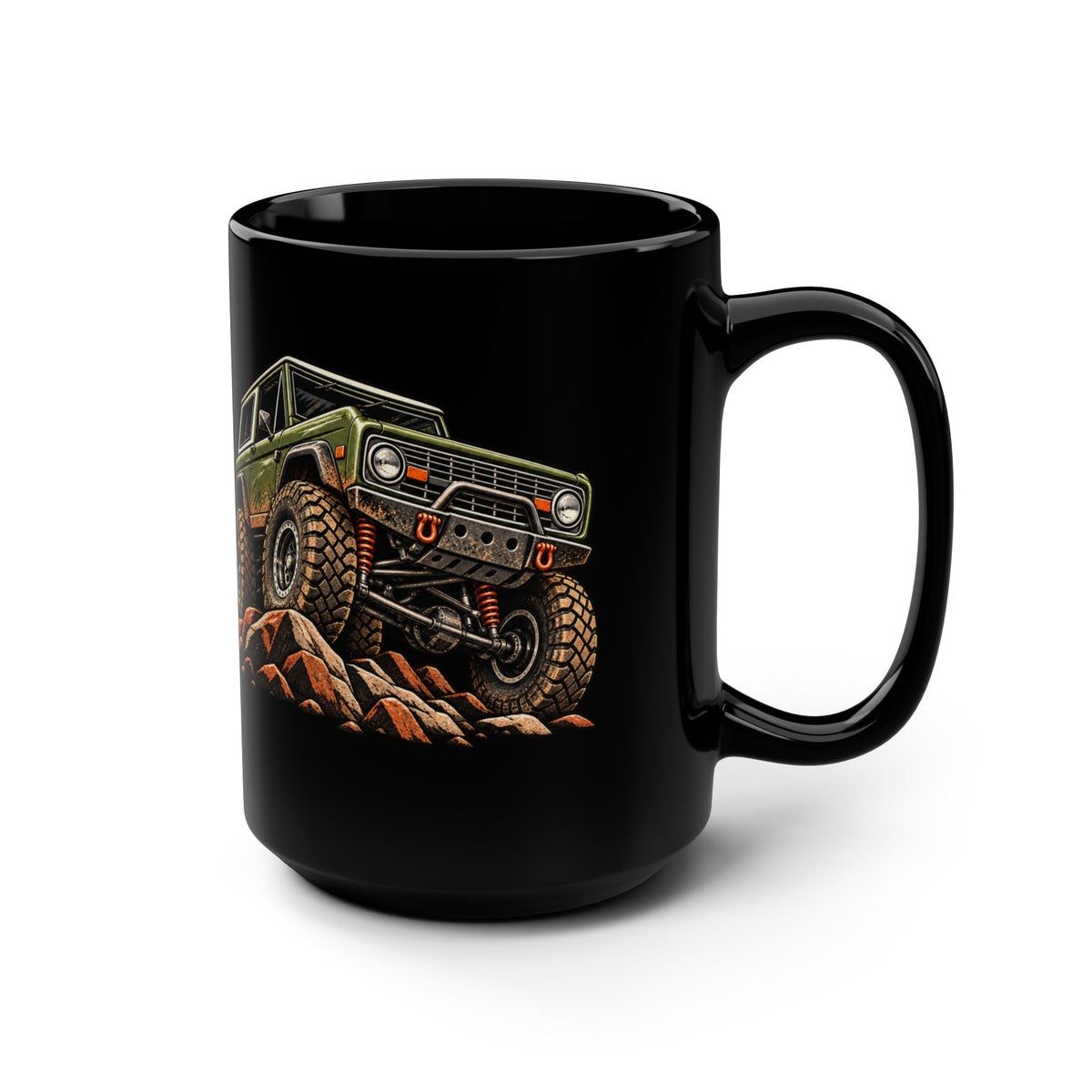 Built For Adventure Black Mug 15oz with Garage Life artwork by Print Gear