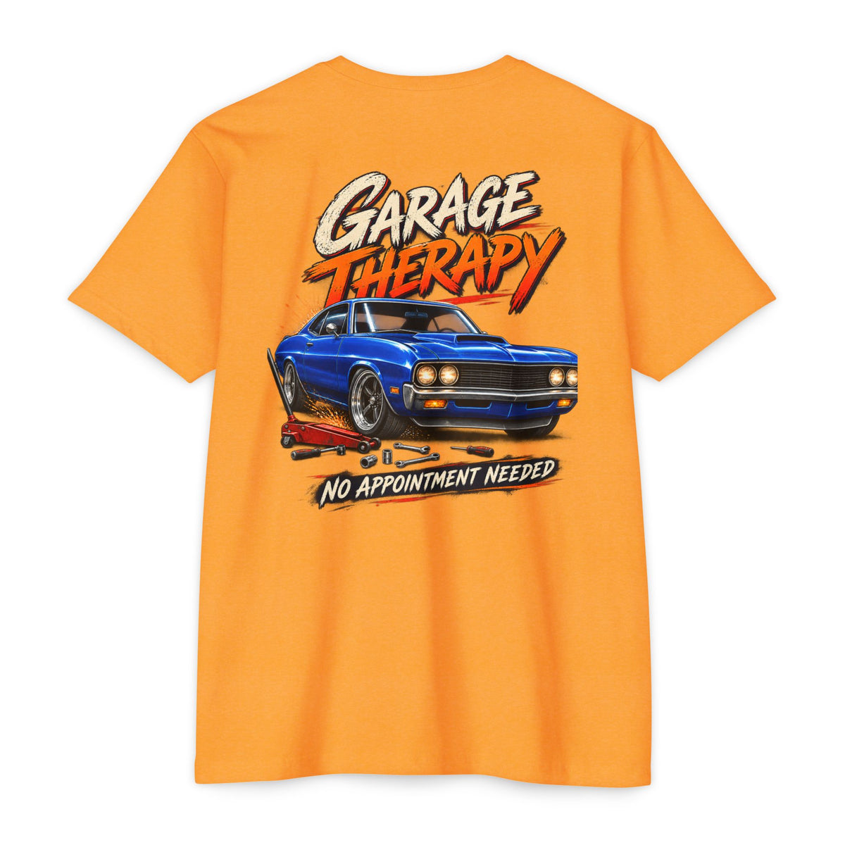 Garage Therapy T-shirt with Garage Life artwork by Print Gear