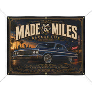 Made for the Miles Blue Garage Banner