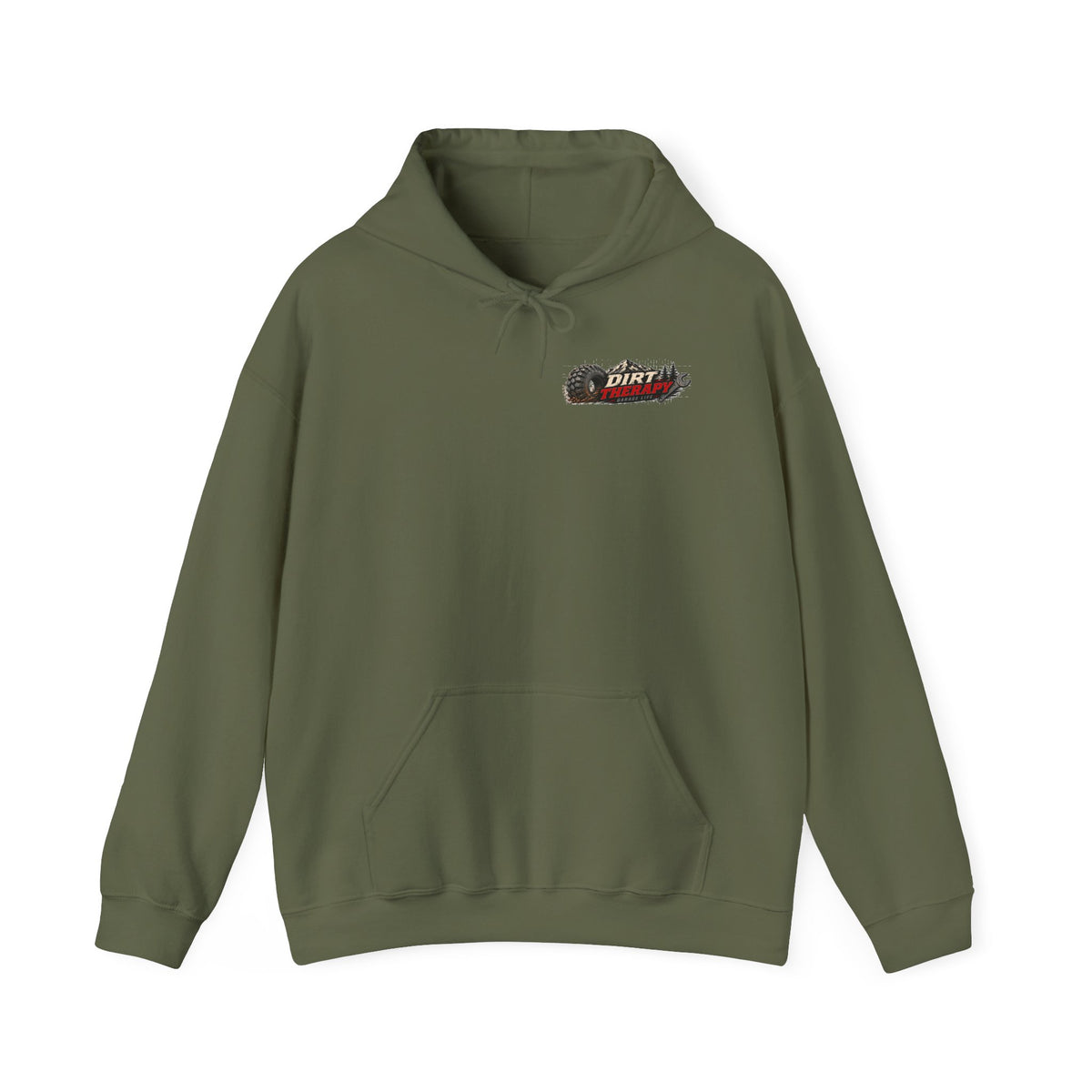 Dirt Therapy Hoodie with Garage Life artwork by Print Gear
