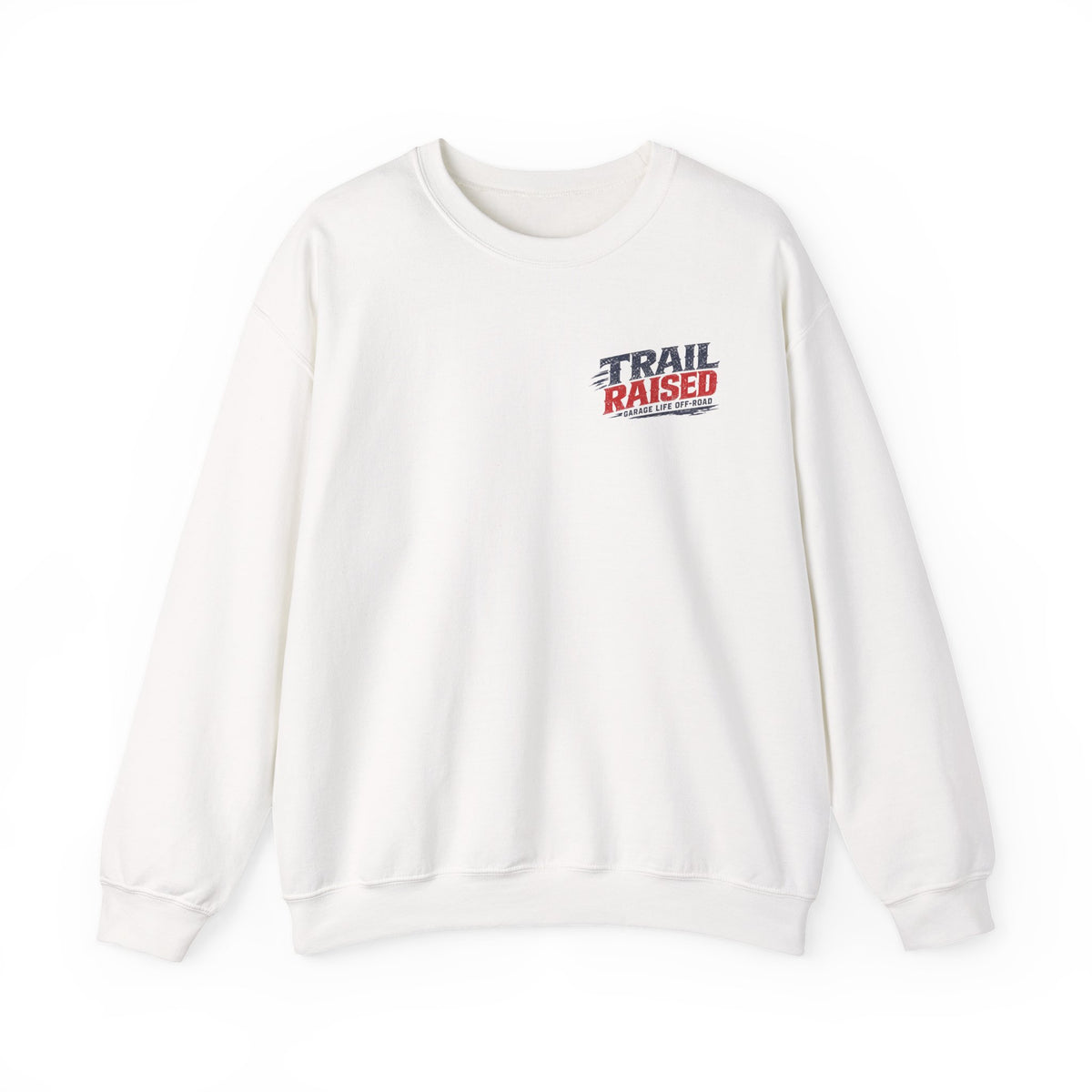 Trail Raised Crewneck with Garage Life artwork by Print Gear