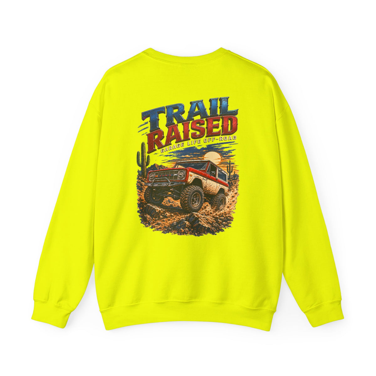 Trail Raised Crewneck with Garage Life artwork by Print Gear