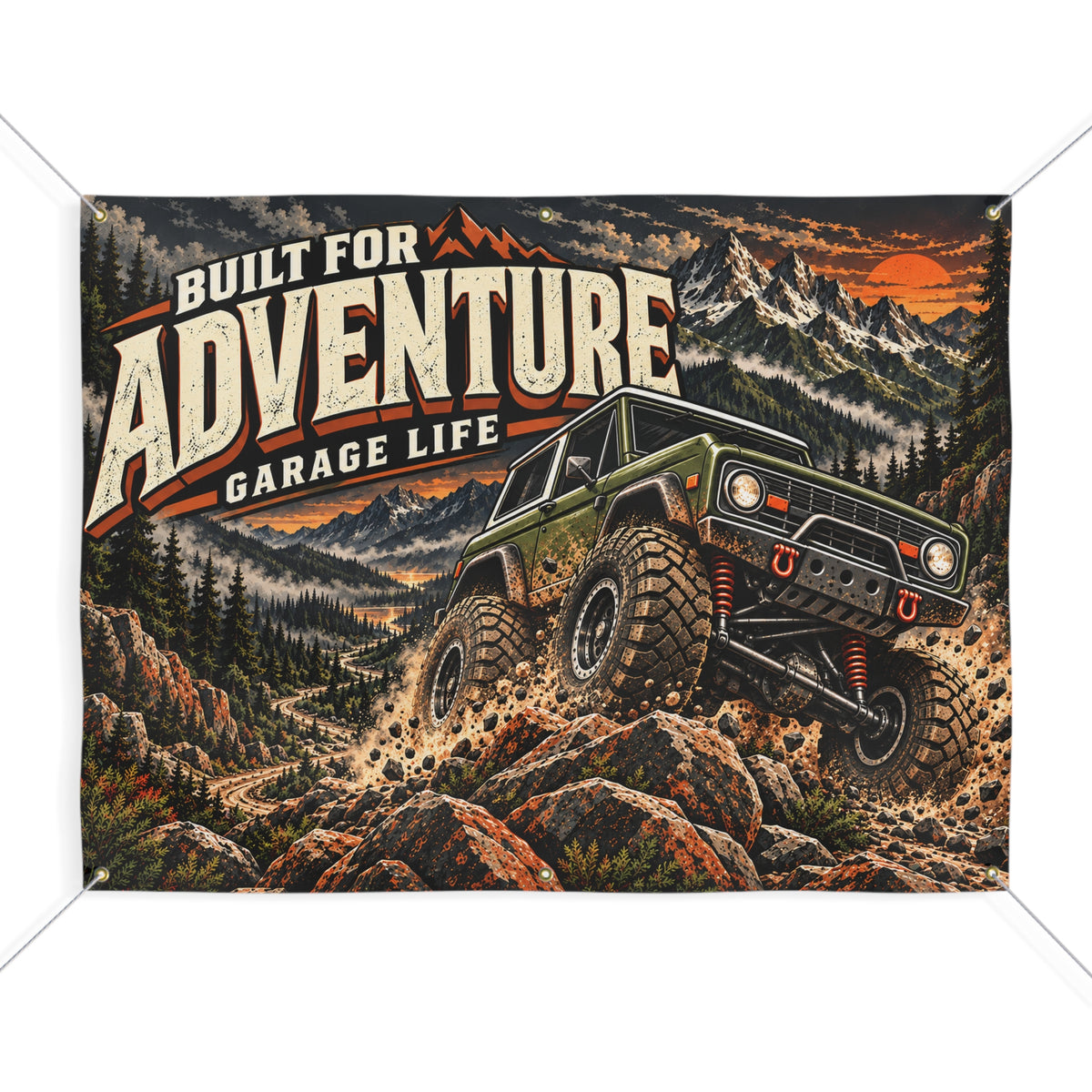 Built For Adventure Garage Banner