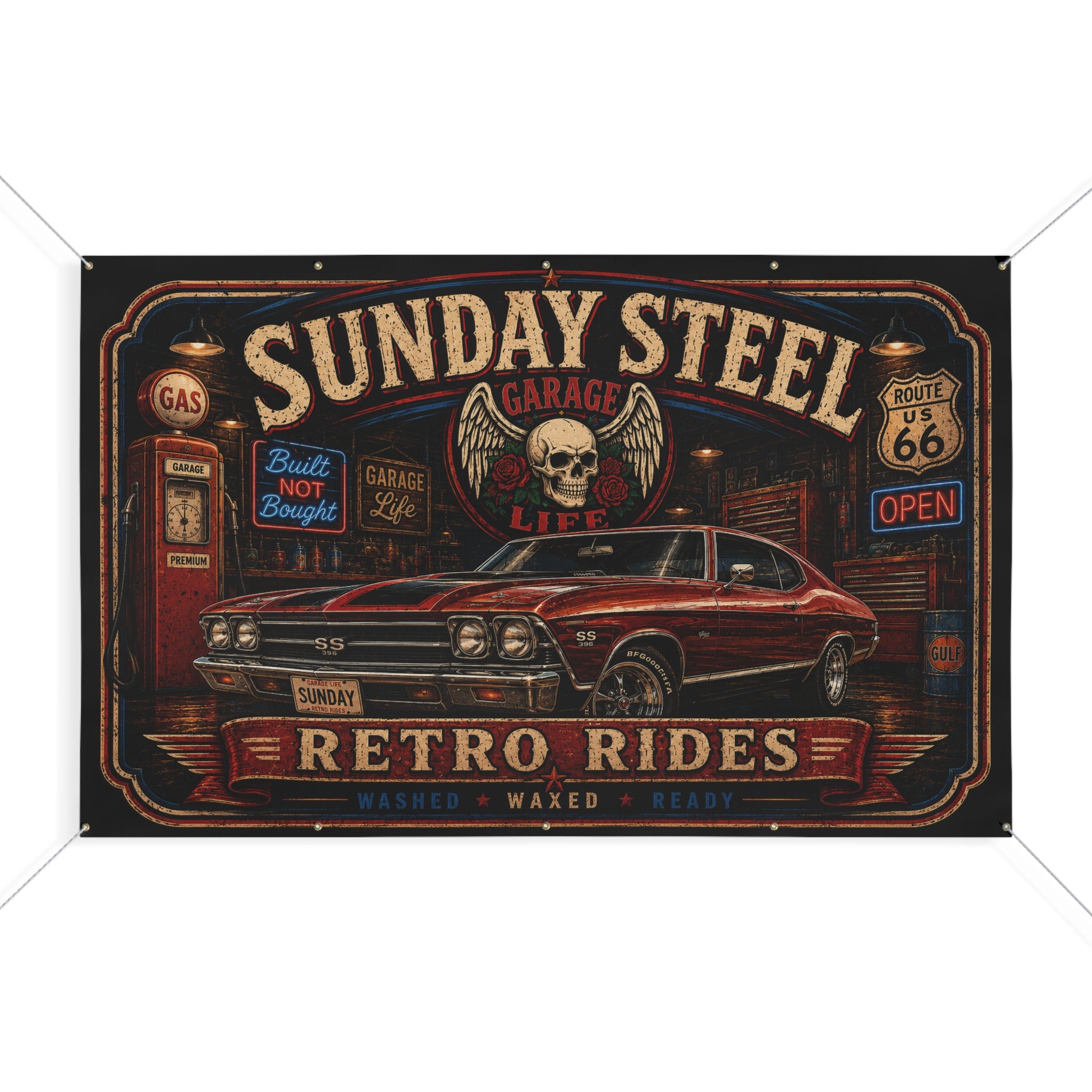 Sunday Steel Garage Banner