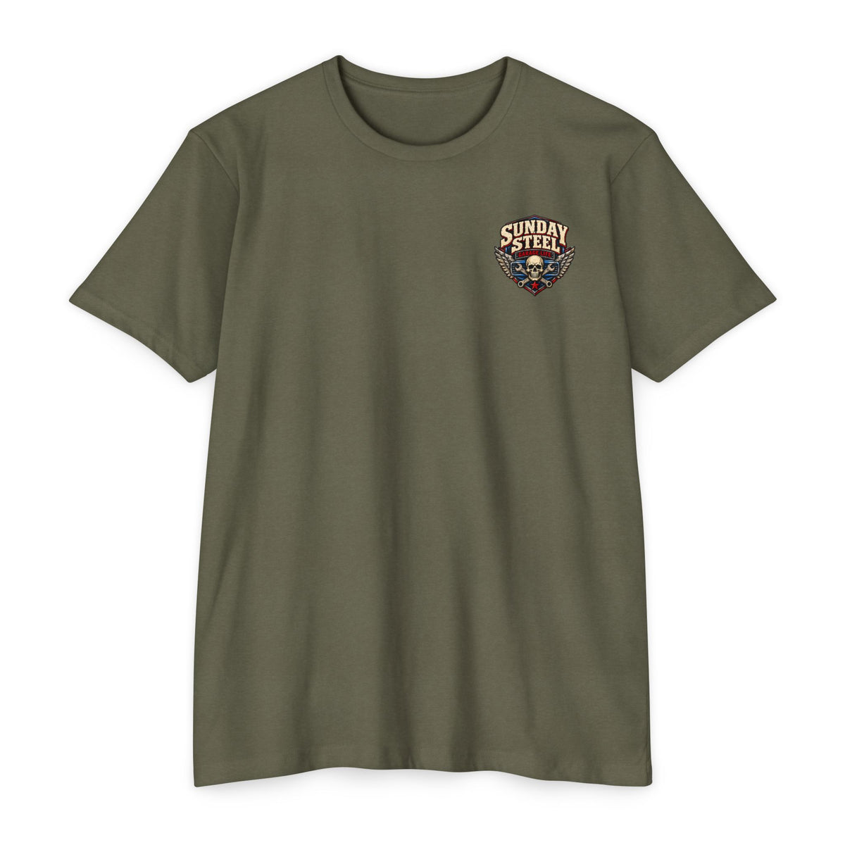 Sunday Steel T-Shirt with Garage Life artwork by Print Gear