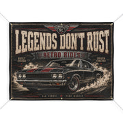 Legends Don’t Rust Garage Banner