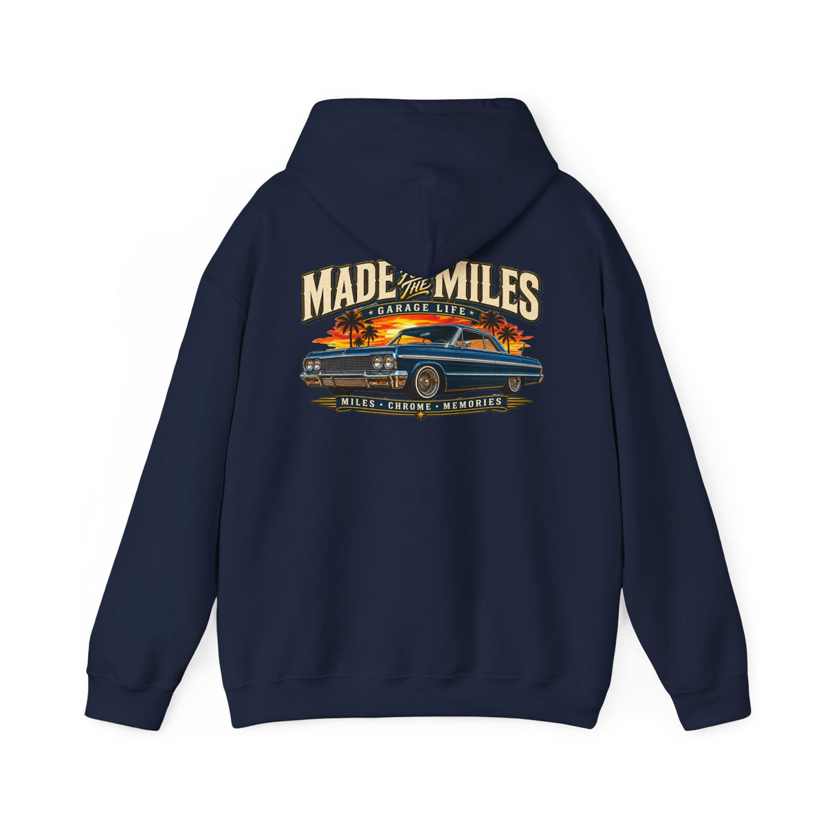 Made For The Miles Hoodie with Garage Life artwork by Print Gear