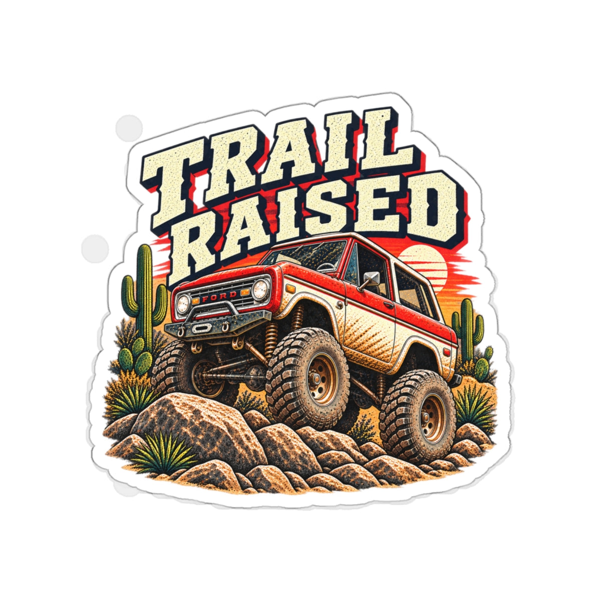 Trail Raised Sticker