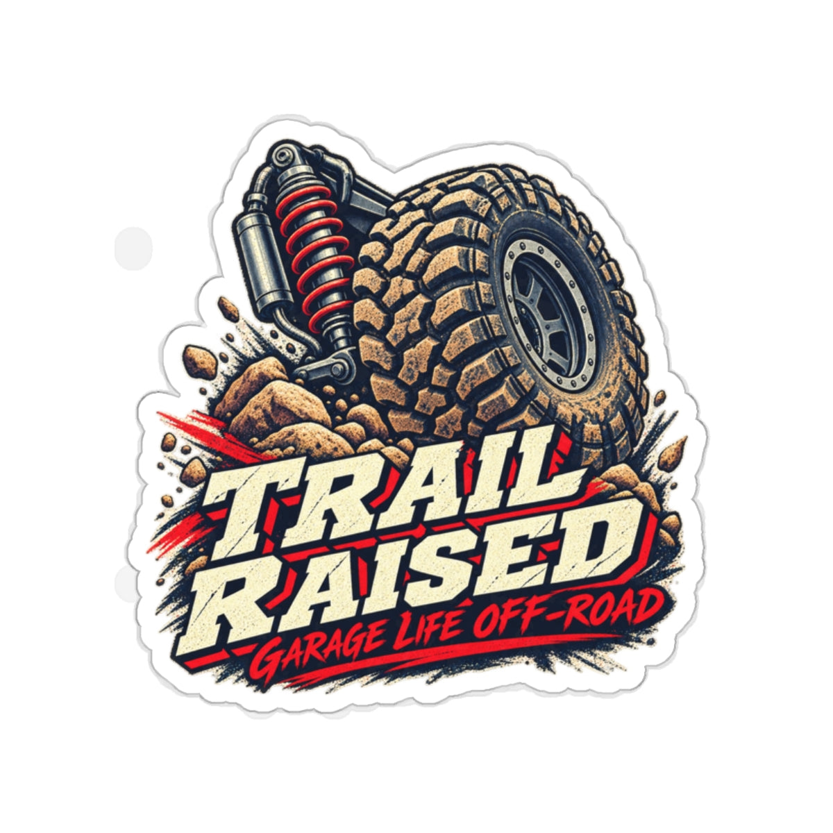 Trail Raised Tread Die-Cut Stickers