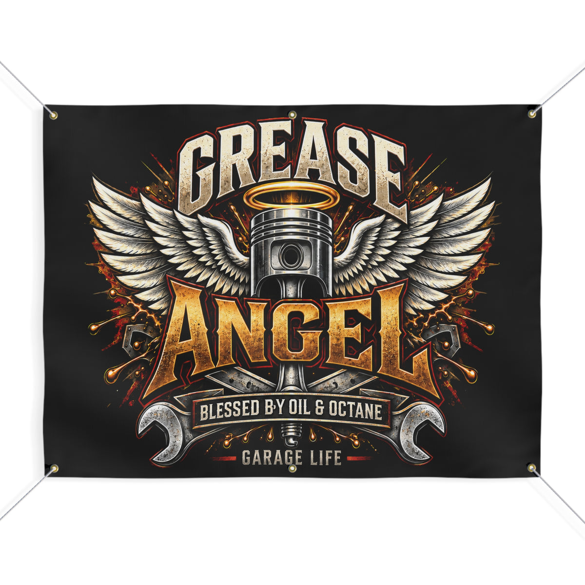 Grease Angel Garage Banner