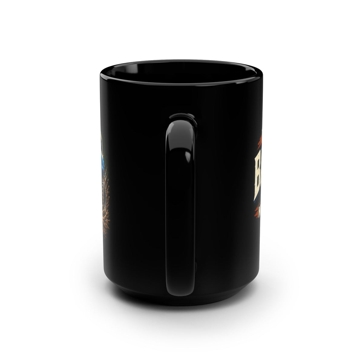 Built For The Backroads Black Mug 15oz with Garage Life artwork by Print Gear