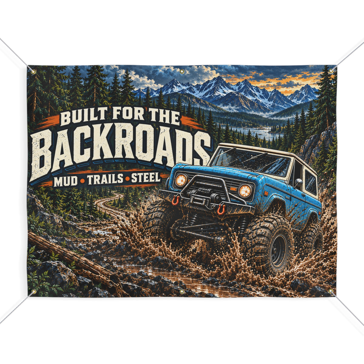 Built for the Backroads Garage Banner