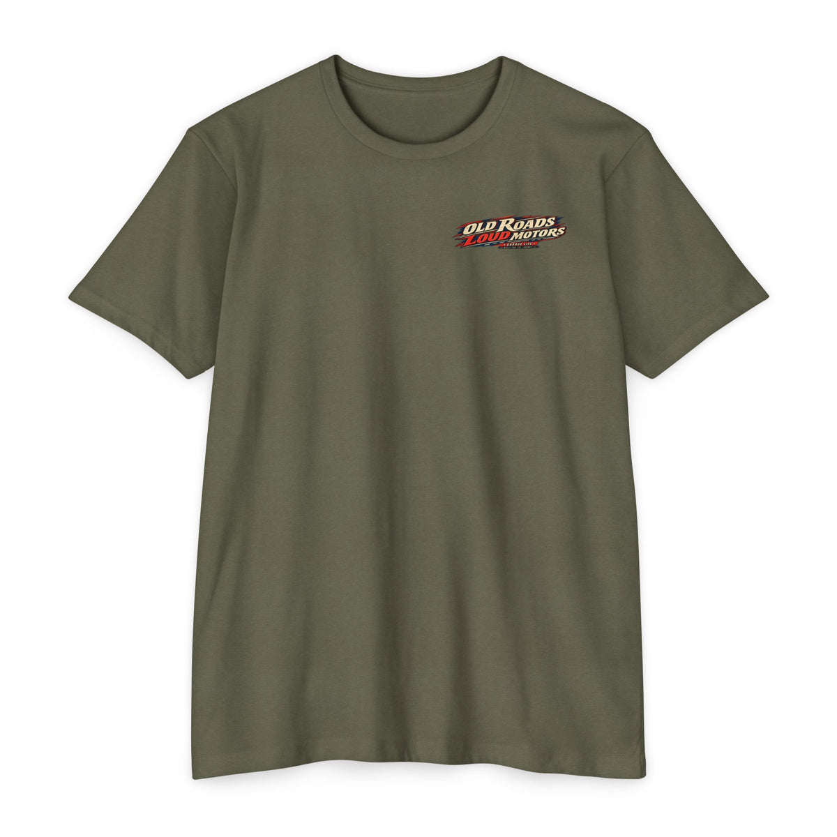 Old Roads Loud Motors T-Shirt with Garage Life artwork by Print Gear
