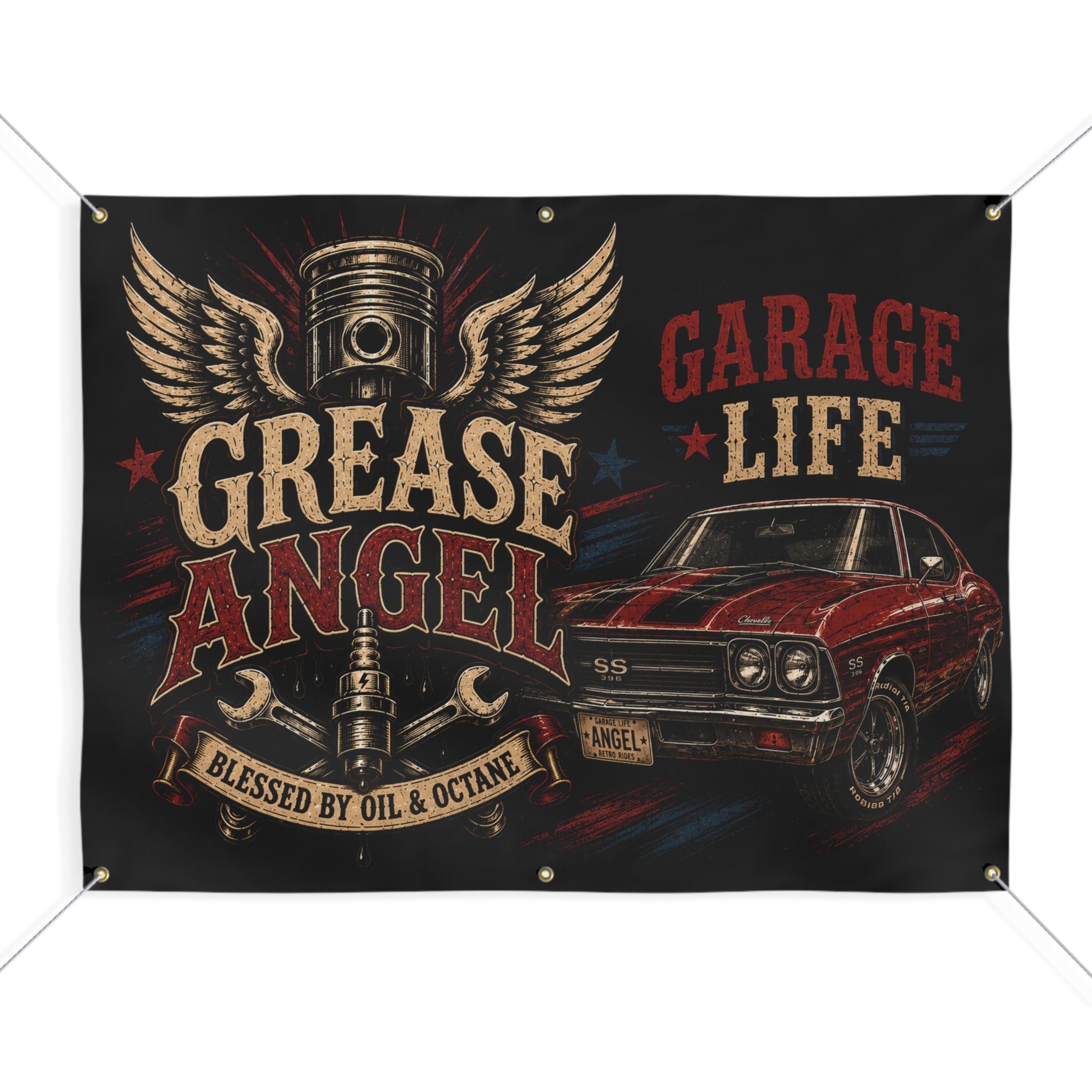 Grease Angel Garage Banner
