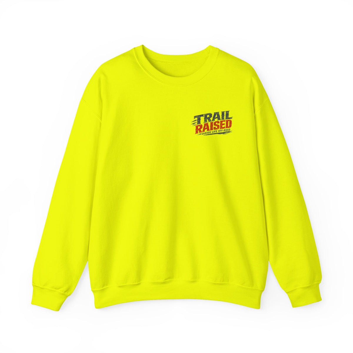 Trail Raised Crewneck with Garage Life artwork by Print Gear