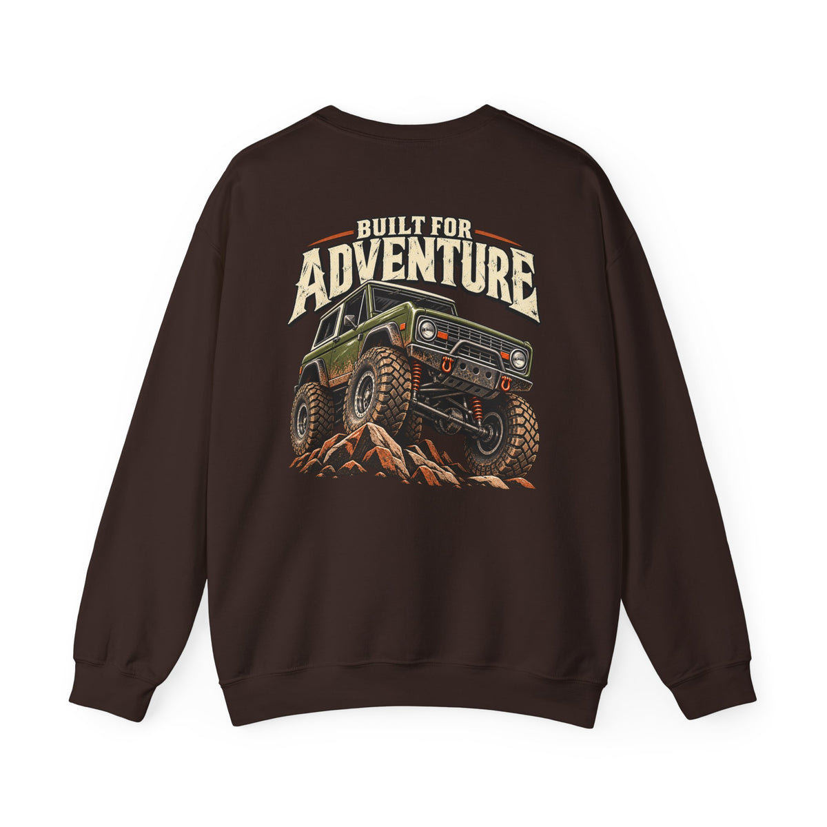 Built For Adventure Crewneck with Garage Life artwork by Print Gear