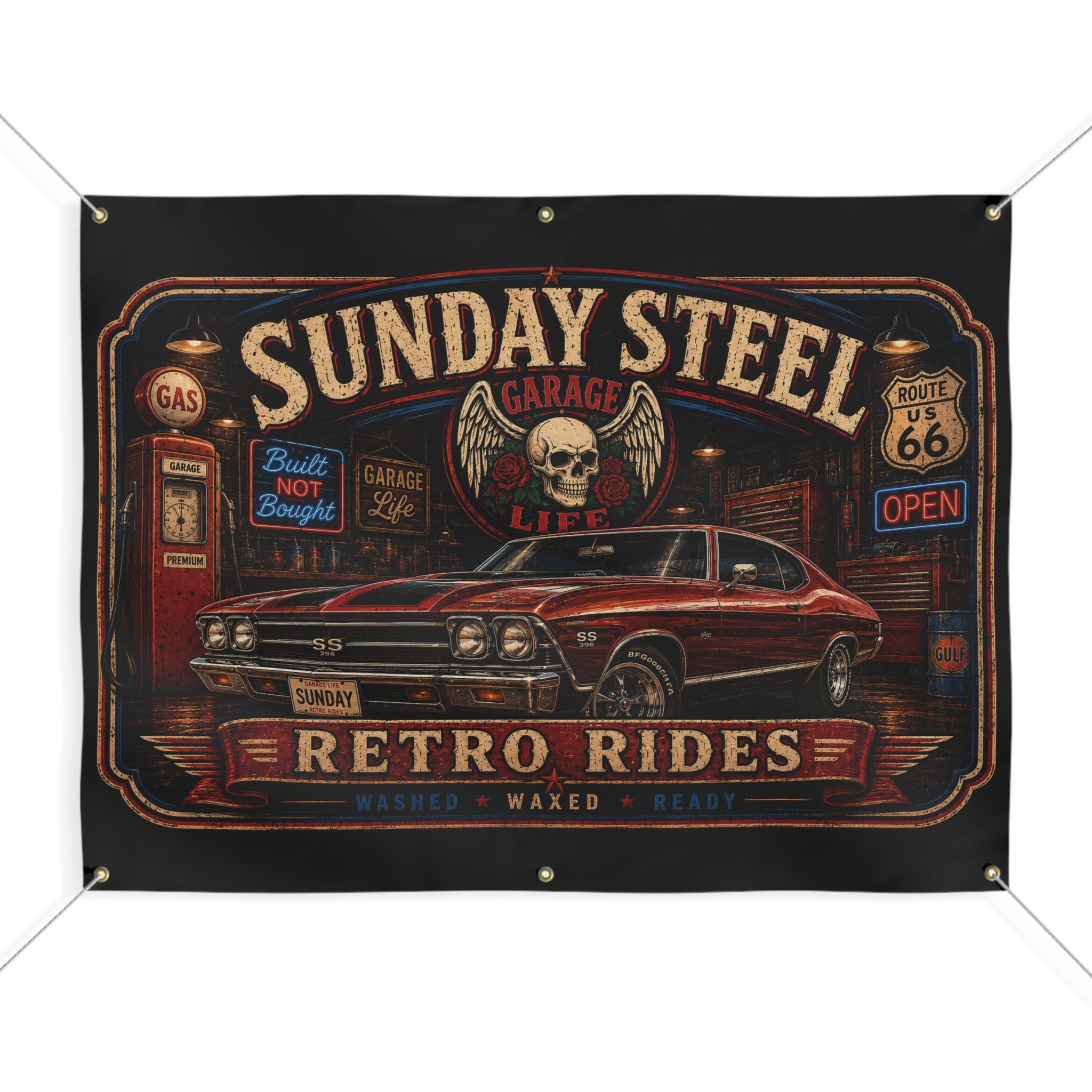 Sunday Steel Garage Banner