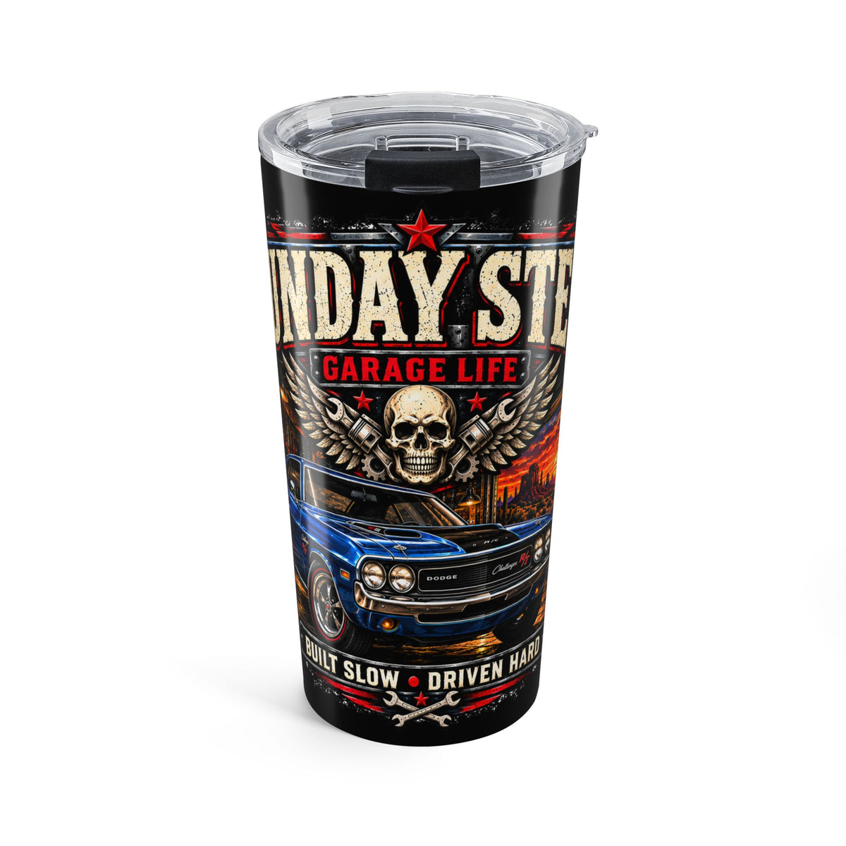 Sunday Steel Retro Rides 20oz Tumbler