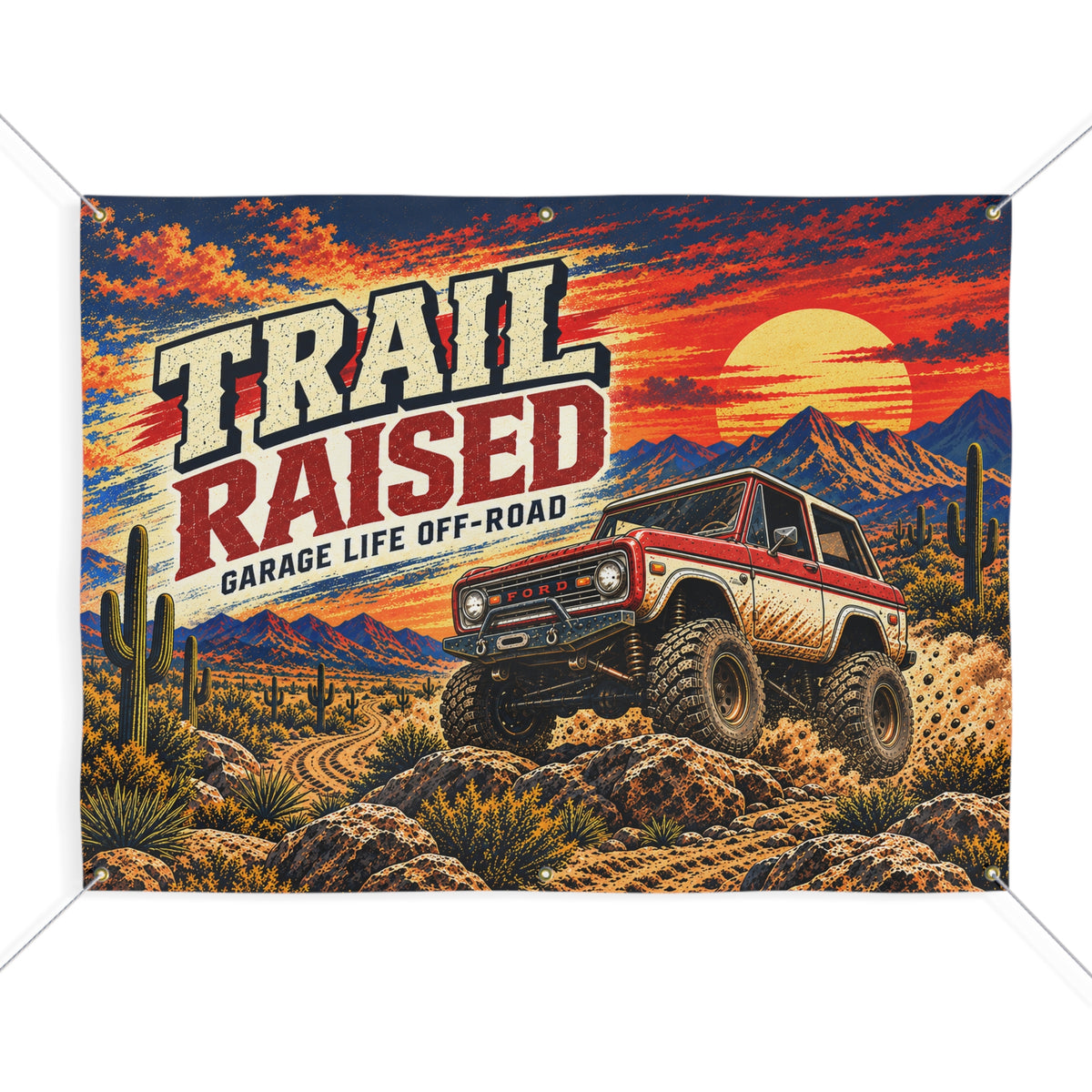 Trail Raised Garage Banner