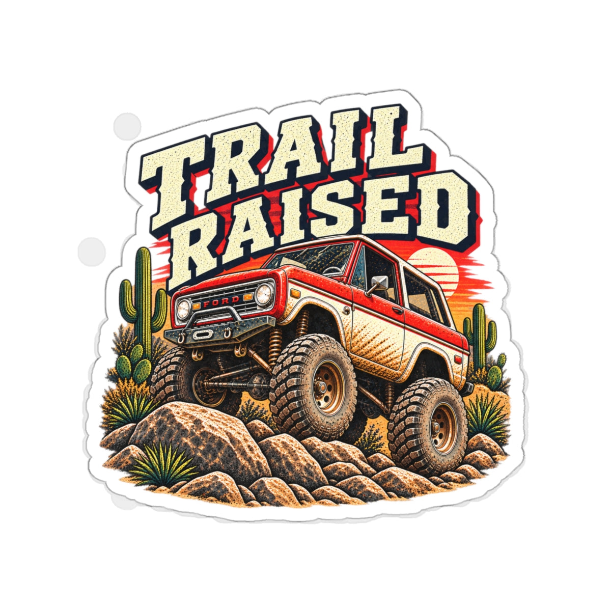 Trail Raised Sticker