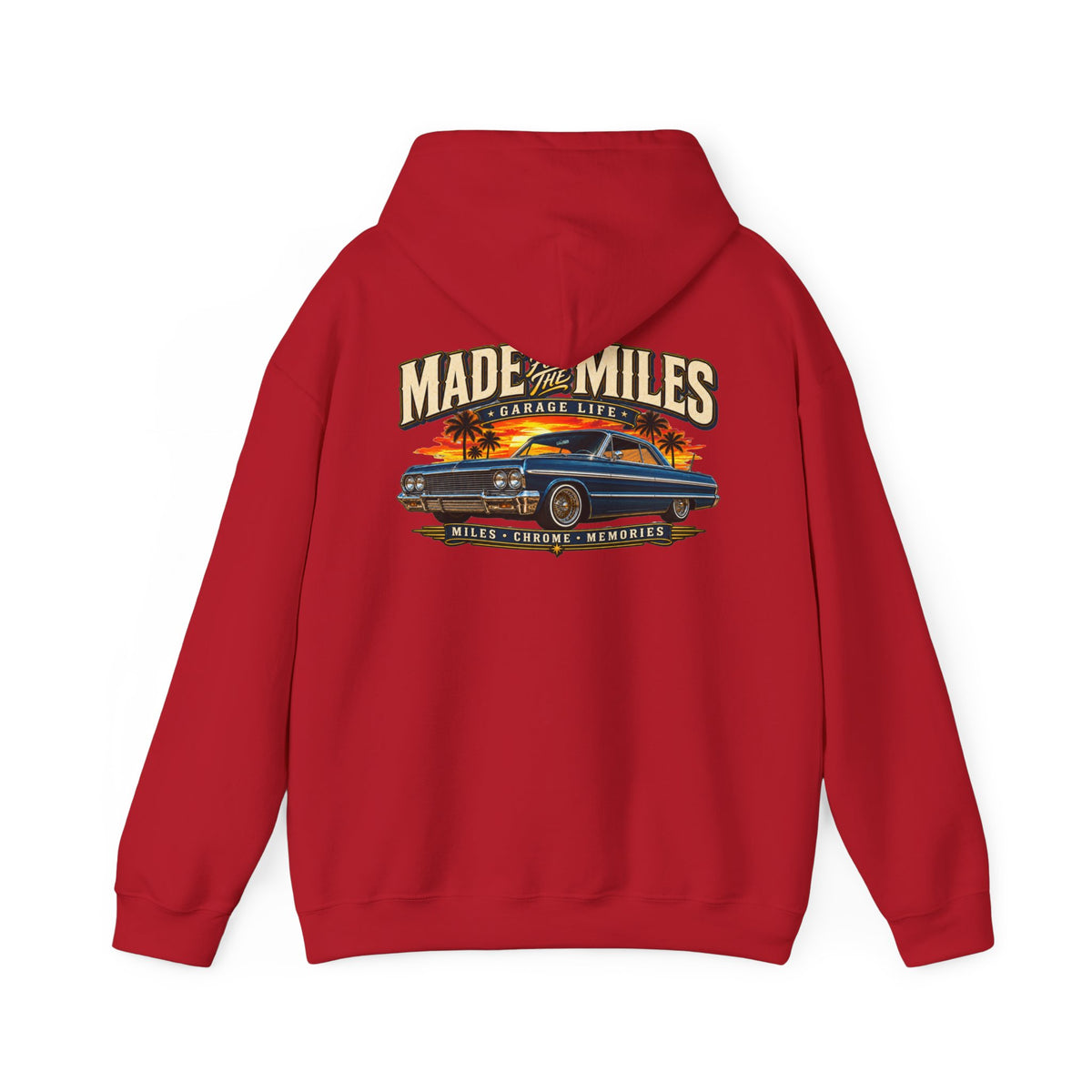 Made For The Miles Hoodie with Garage Life artwork by Print Gear