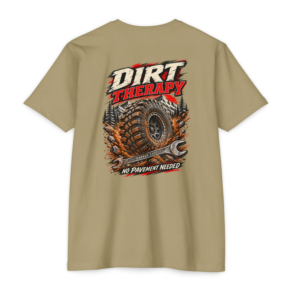 Dirt Therapy T-Shirt with Garage Life artwork by Print Gear