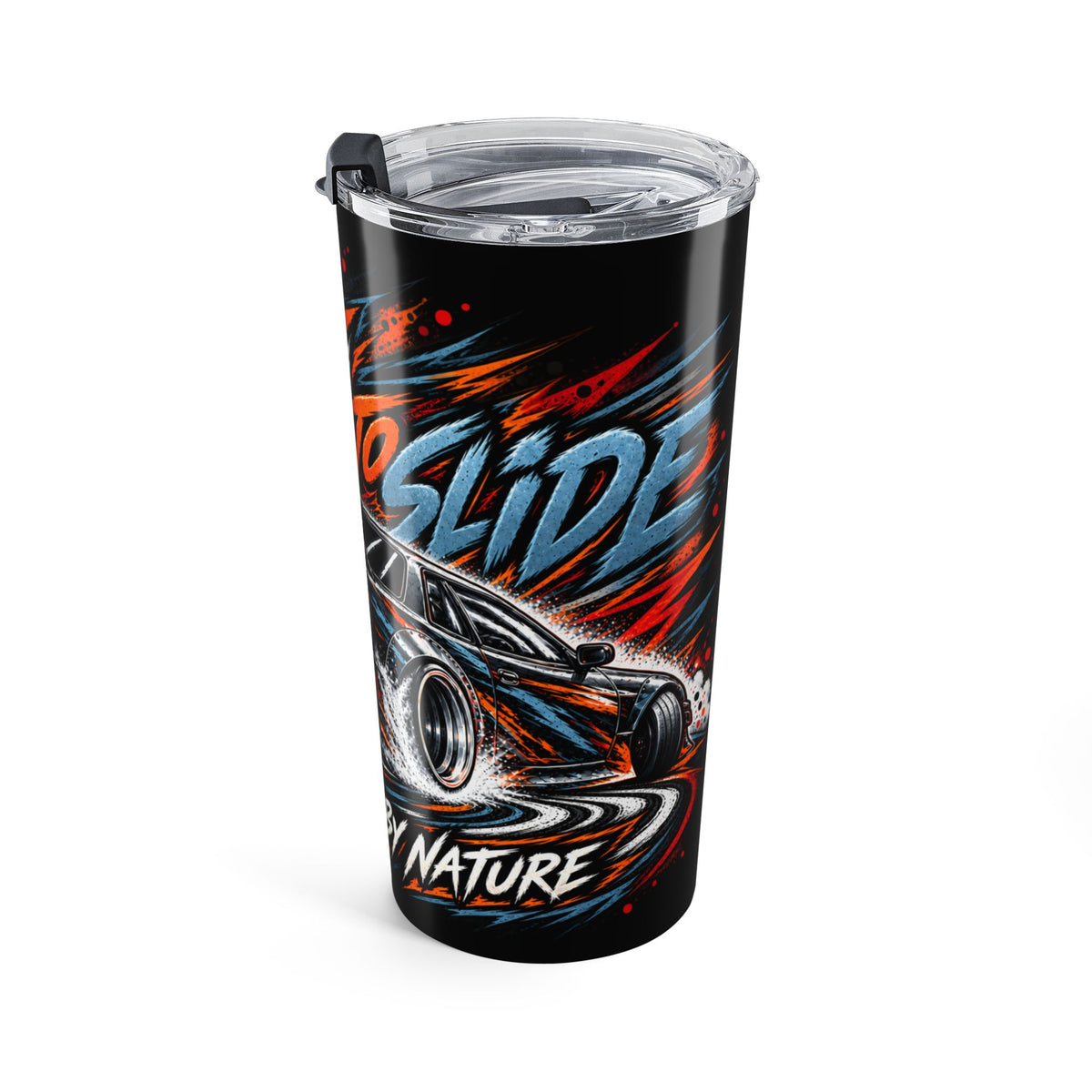 Born To Slide 20oz Tumbler with Garage Life artwork by Print Gear