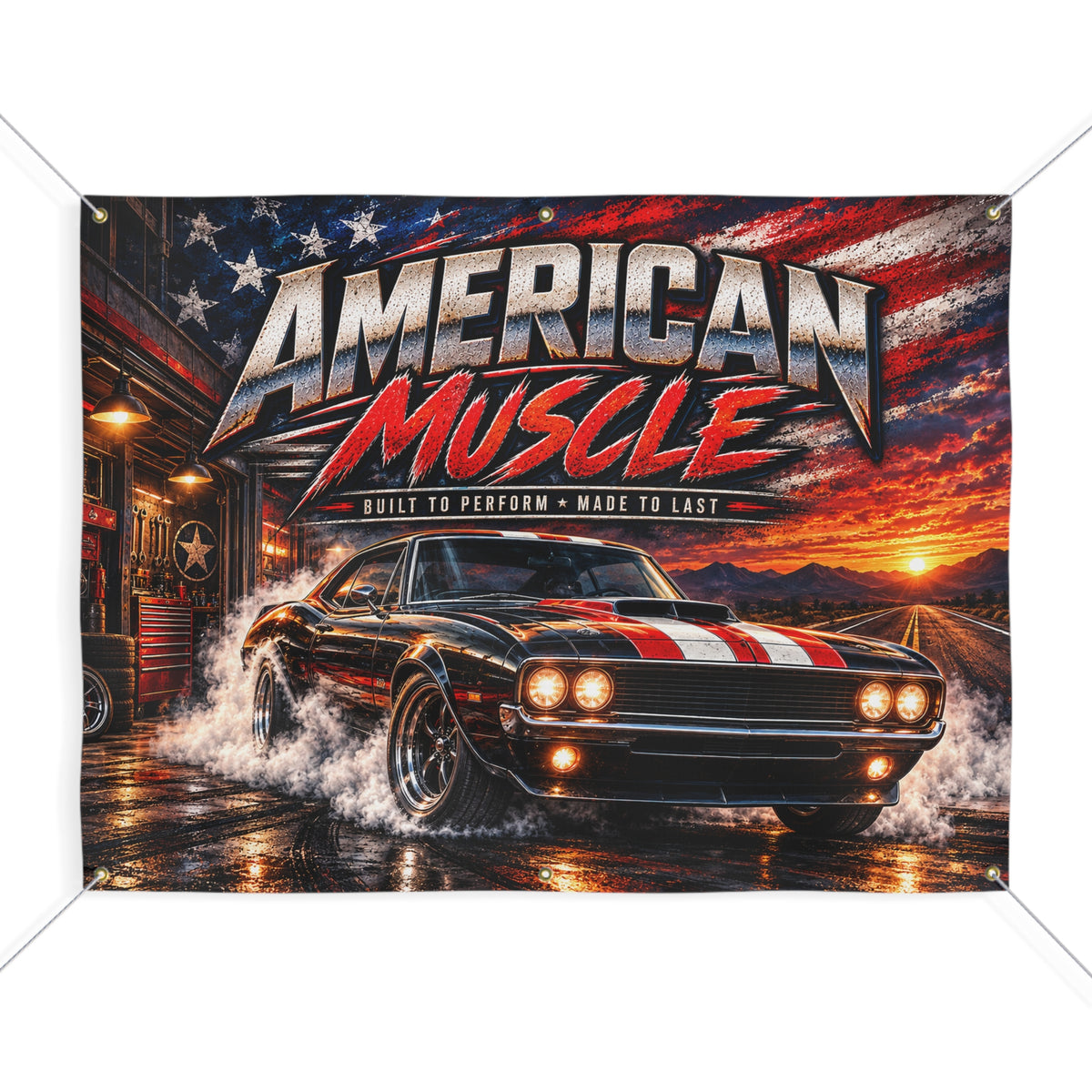 Heavy Metal Garage Banner
