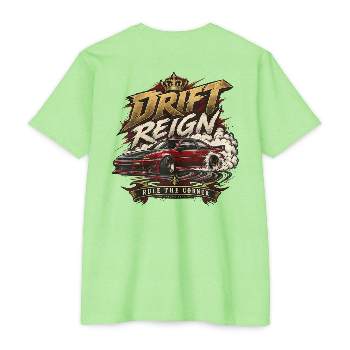 Drift Reign T-Shirt with Garage Life artwork by Print Gear