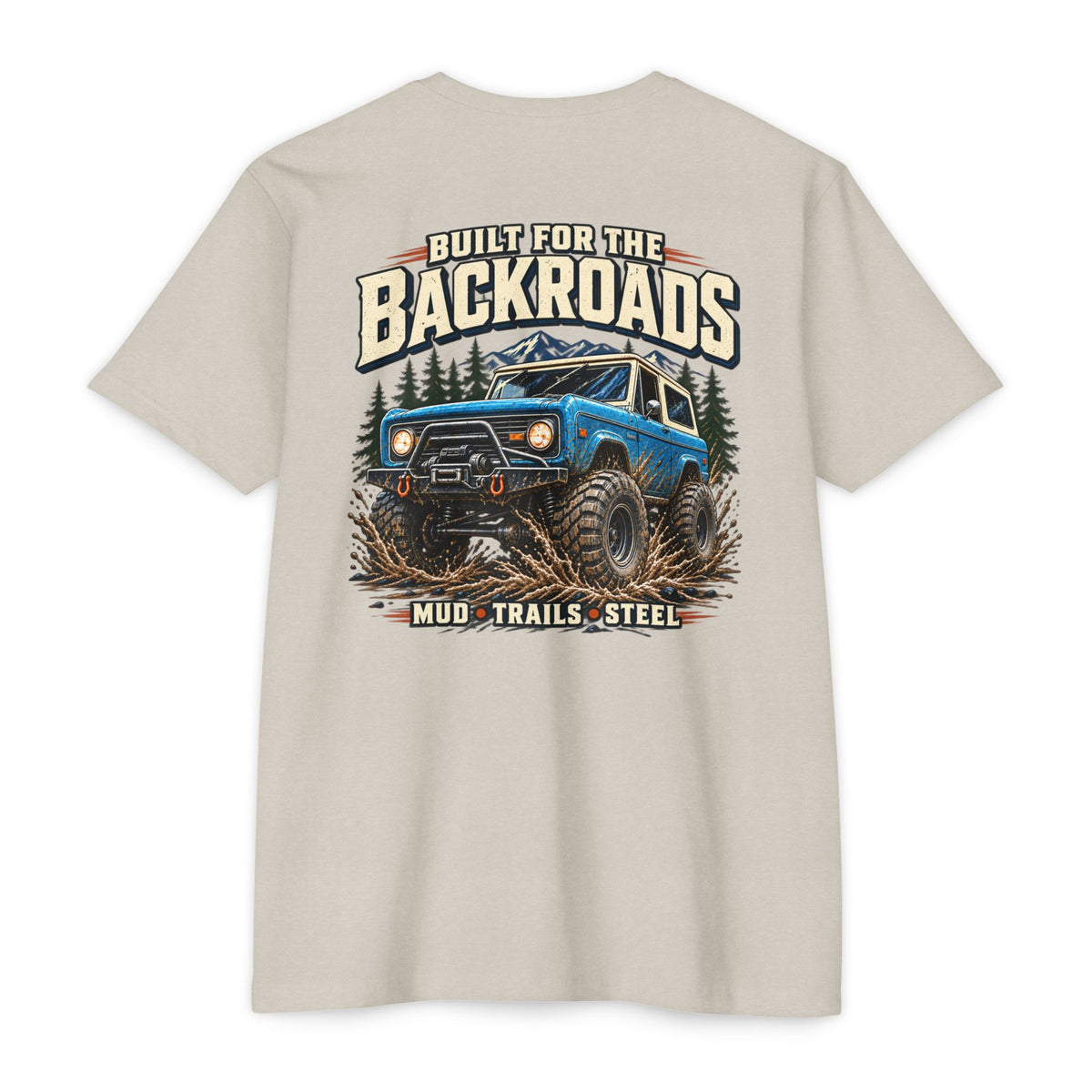Built For The Backroads T-Shirt with Garage Life artwork by Print Gear