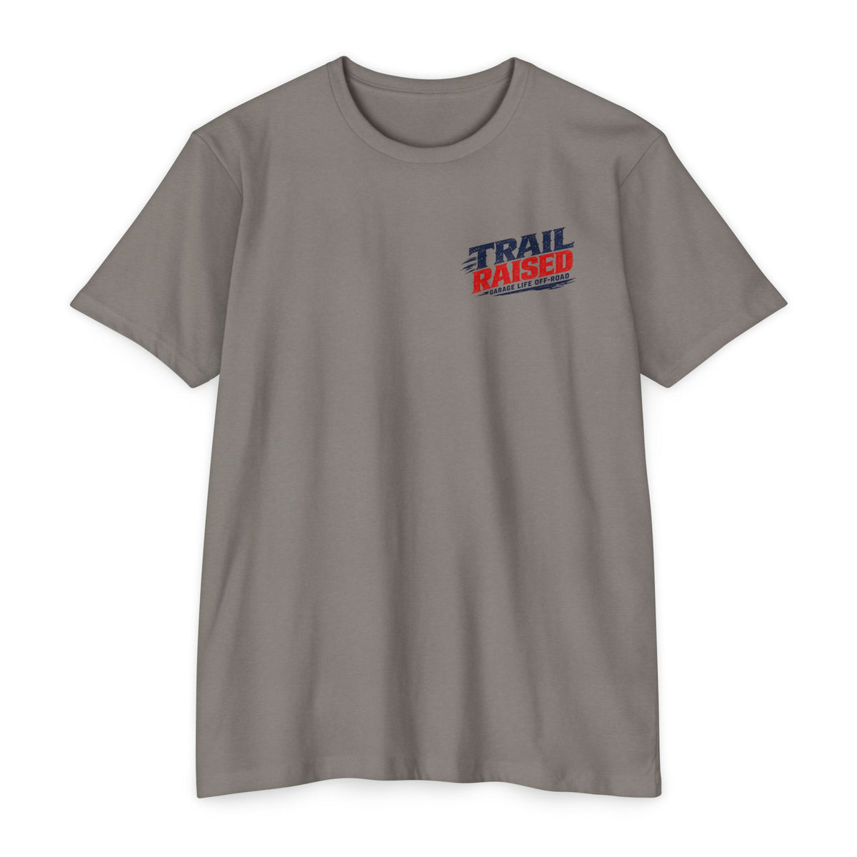 Trail Raised T-Shirt with Garage Life artwork by Print Gear