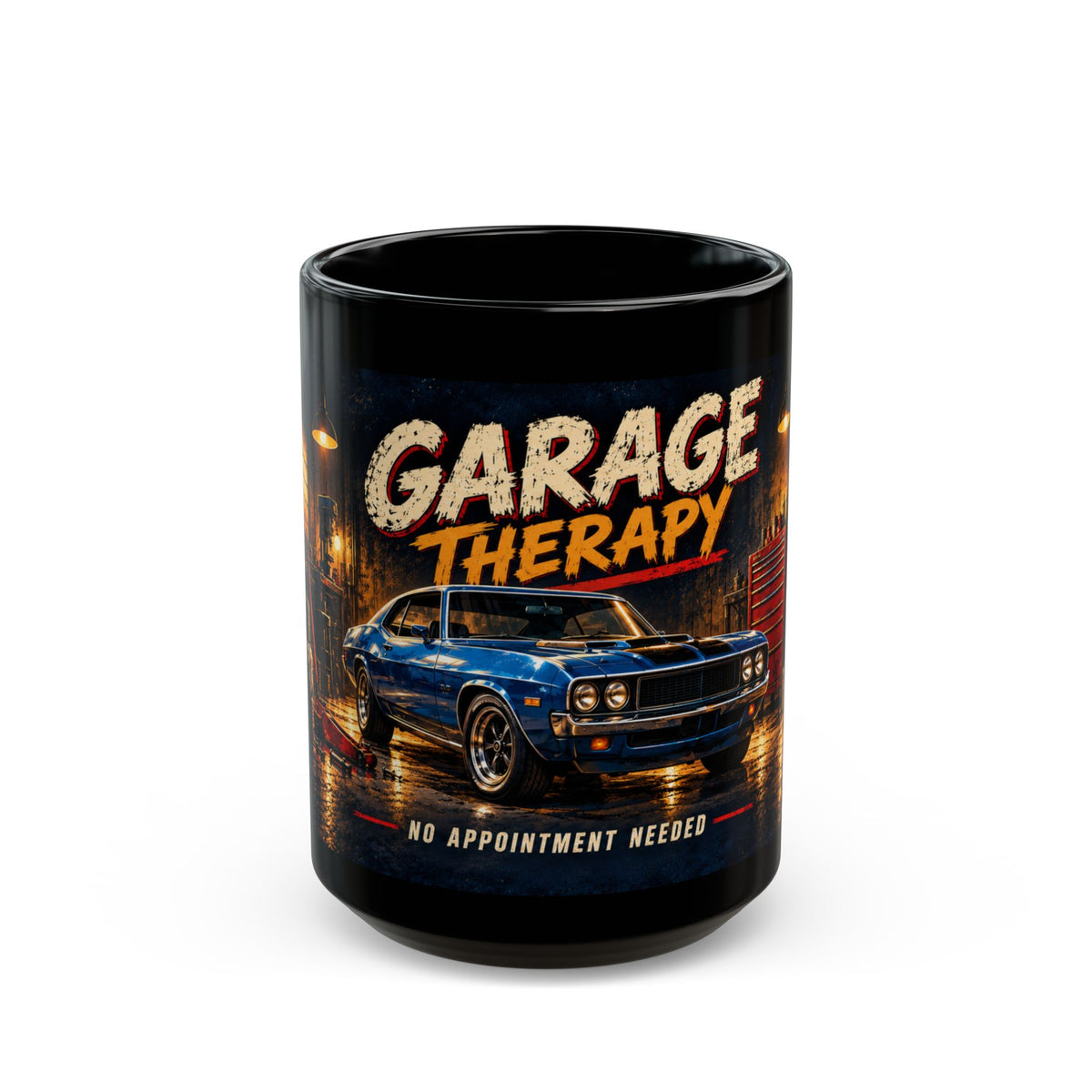 Garage Therapy Black Mug