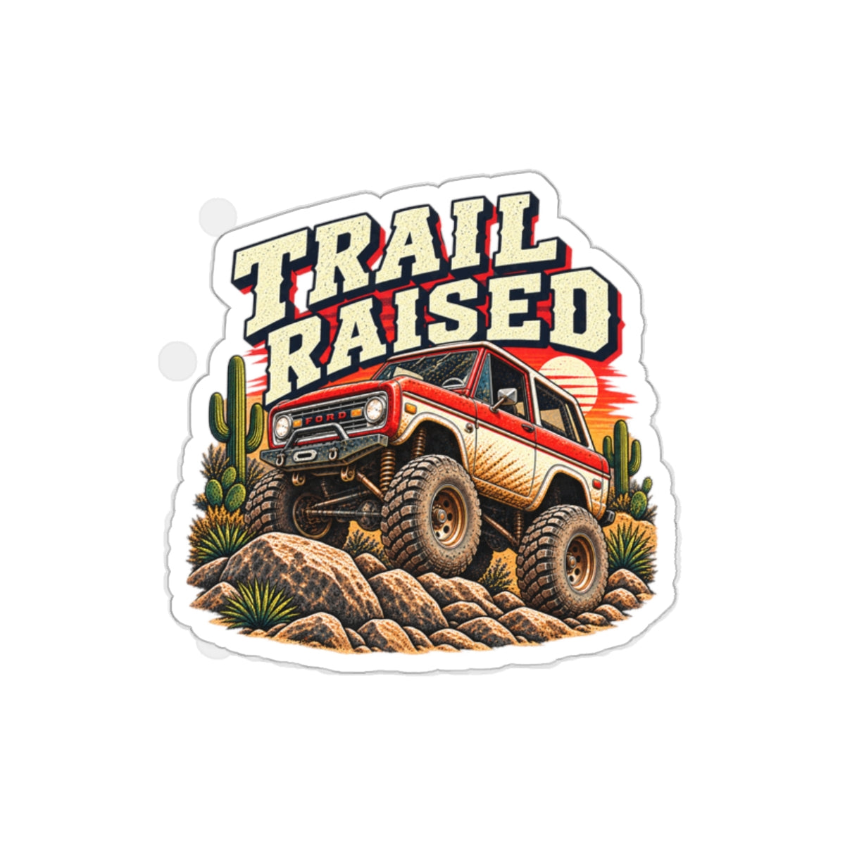 Trail Raised Sticker