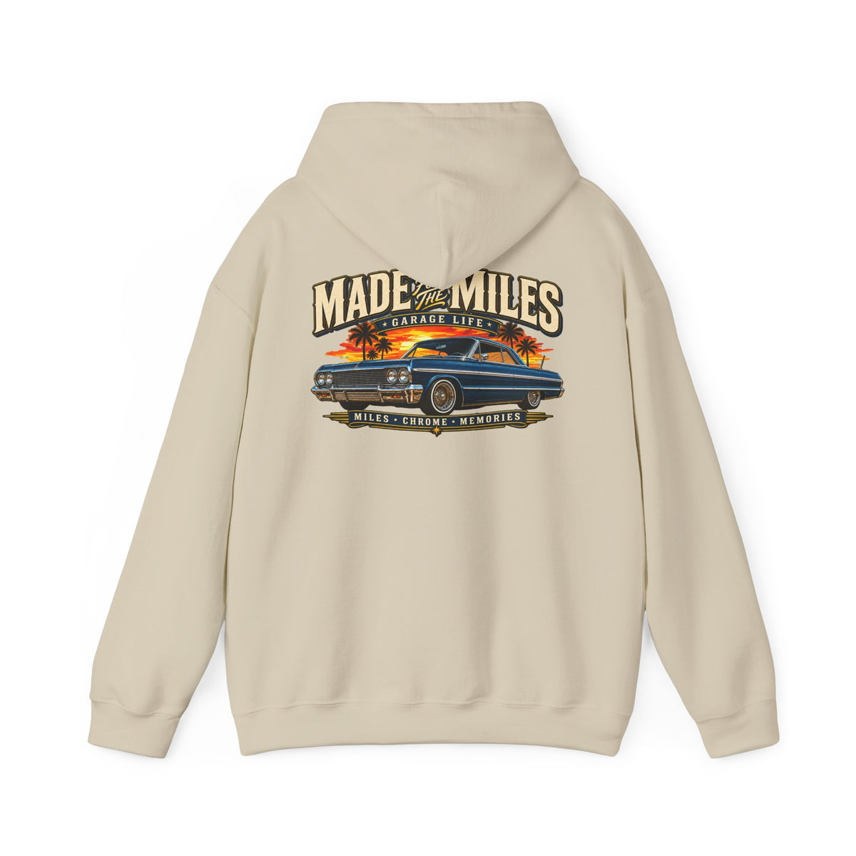 Made For The Miles Hoodie with Garage Life artwork by Print Gear